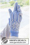 Breipatroon Glacier Blue Gloves van andere kant