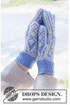 Breipatroon Glacier Blue Gloves van andere kant