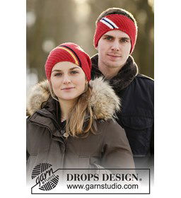 Gehaakte muts en hoofdband gemaakt van Drops Merino extra fine