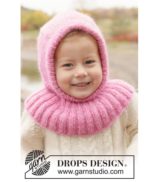 Breipatroon kinder balaclava van zachte alpaca wol