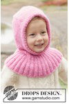 Breipatroon kinder balaclava van zachte alpaca wol van andere kant