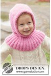 Breipatroon kinder balaclava van zachte alpaca wol van andere kant