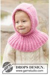 Breipatroon kinder balaclava van zachte alpaca wol van andere kant
