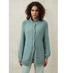 Damesvest met hoge kraag