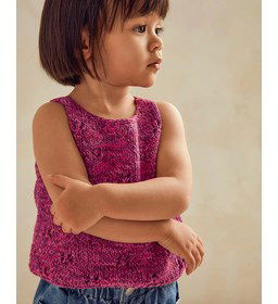 Kinder top gemaakt van Phildar Phil Rainbow