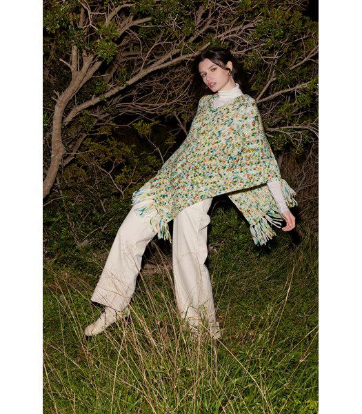 Breipatroon Poncho met franjes