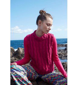 Debardeur met zigzagpatroon gemaakt van Lang Yarns Wooladdicts Glory