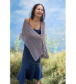 Sjaal in open patroon
