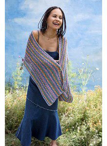 Sjaal in open patroon