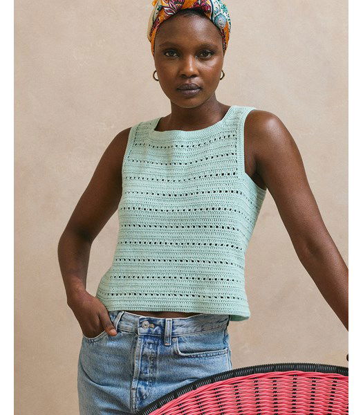 Haakpatroon Dameshemdje met vierkante hals