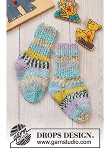 Babysokken met pastelkleurige strepen