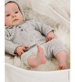 Midden lang babybroekje gemaakt van Elastiek - band