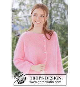 Licht top-down vest met punnikrand in Kid-Silk gemaakt van knopen