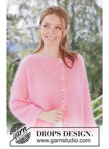 Licht top-down vest met punnikrand in Kid-Silk