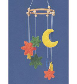 Mobiel Sterren en maan gemaakt van Ringen en frames