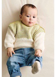 babytruitje met verticaal gestreepte pas