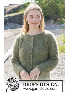 damesvest gebreid met vier draden Kid Silk