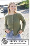 Breipatroon damesvest gebreid met vier draden Kid Silk van andere kant