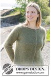 Breipatroon damesvest gebreid met vier draden Kid Silk van andere kant