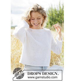 zomerse trui met raglanmouwen gemaakt van Rondbreinaald nr 3,5