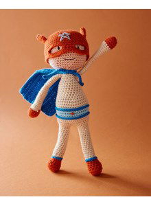 Superheld met cape en masker