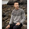 herentrui met Noors patroon in ronde pas en manchetten gemaakt van Istex Lopi Fjallalopi
