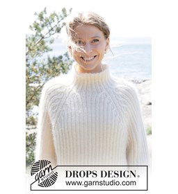 White Heron damestrui gemaakt van Drops Alpaca