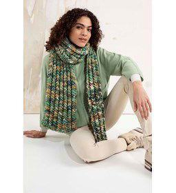 Grofgebreide sjaal gemaakt van Breinaalden