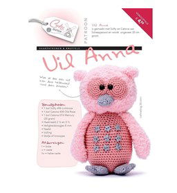 Gehaakte donzige uil gemaakt van Scheepjes Catona 50 - 100 gram