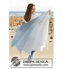 Omslagdoek gemaakt van Drops Kid Silk