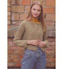 Cropped jacket gemaakt van Scheepjes Merino soft