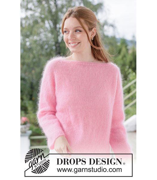 Breipatroon Luchtige raglan trui breien in zachte mohair