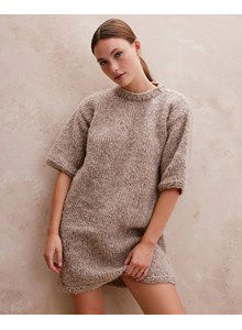 Jurk met ronde aansluitende halsboord