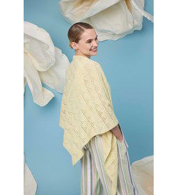 Driehoekige omslagdoek in ajourpatroon Ivy gemaakt van Boeken Lang Yarns