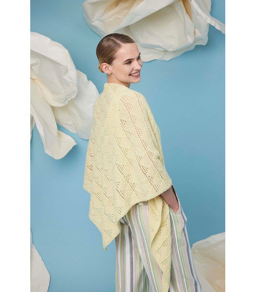 Breipatroon Driehoekige omslagdoek in ajourpatroon Ivy