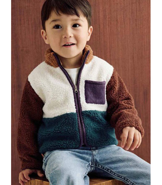 Breipatroon sportief teddy kinderjas