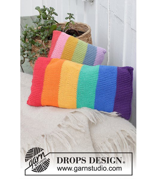 Breipatroon kussens Cosy Rainbows