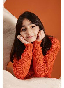 Kindertrui in ruitpatroon