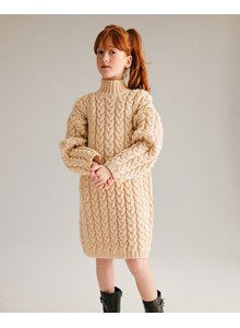 Meisjes jurk met opstaande halsboord