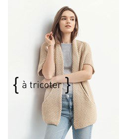 Damesvest gemaakt van Phildar Phil Pima