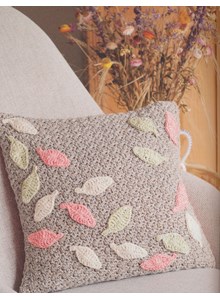 Kussen met dwarrelende blaadjes