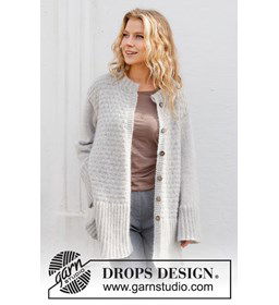 Damesvest gemaakt van Drops Kid Silk