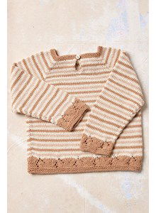 Gestreepte kindertrui met vierkante hals