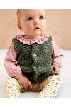 Breipatroon Mouwloos babyvestje van andere kant