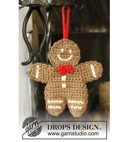 Gehaakt peperkoekmannetje  gemaakt van Drops Safran