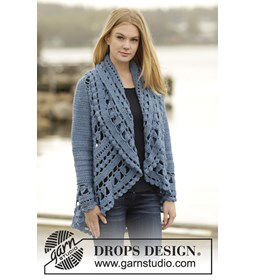 Gehaakt vest gemaakt van Drops Merino extra fine