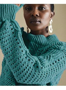 Damestrui met hoge halsbies