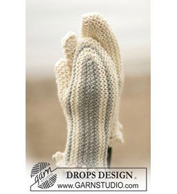 Gestreepte wanten gemaakt van Drops Alaska