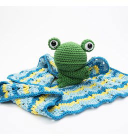 Kroeldoekje Kikker gemaakt van Durable Coral