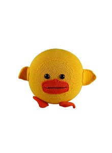 Haakpatroon ballonbal eend gemaakt van Scheepjes Catona 25 en 10 gram